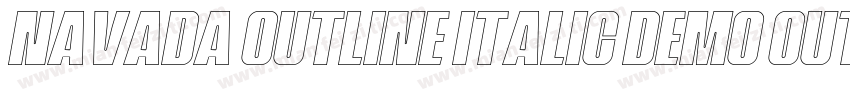 Navada Outline Italic Demo Outline字体转换